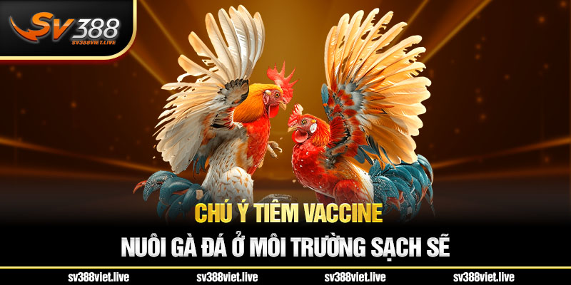 Tiêm vaccine, môi trường nuôi gà đá sạch sẽ